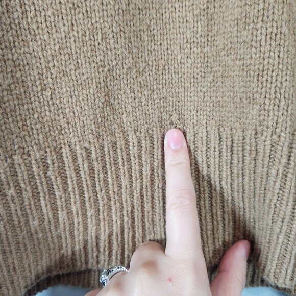 Nili Lotan Cornwall Camel V-Neck Sweater - Picture 13 of 13